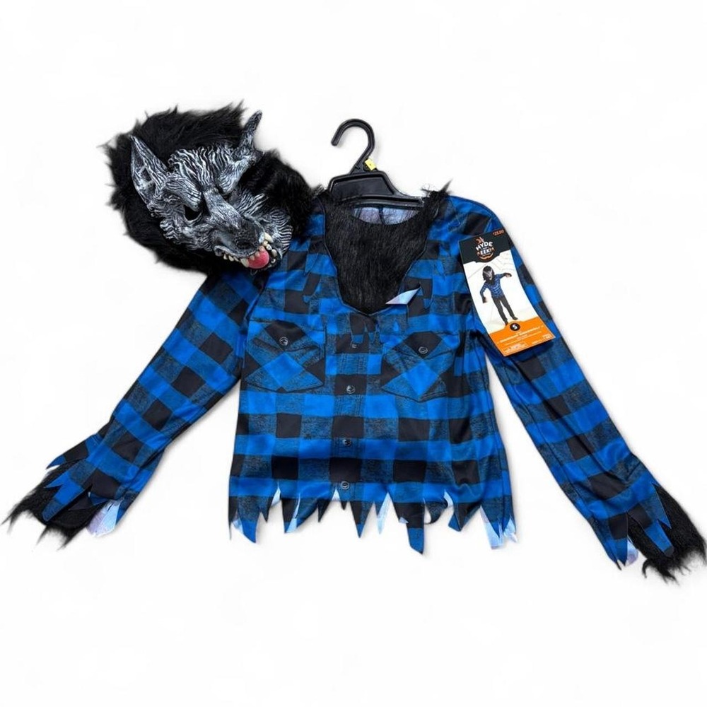 Werewolf Costume Halloween Set Blue Grunge Cosplay Hyde and Eek! Kids Size S
